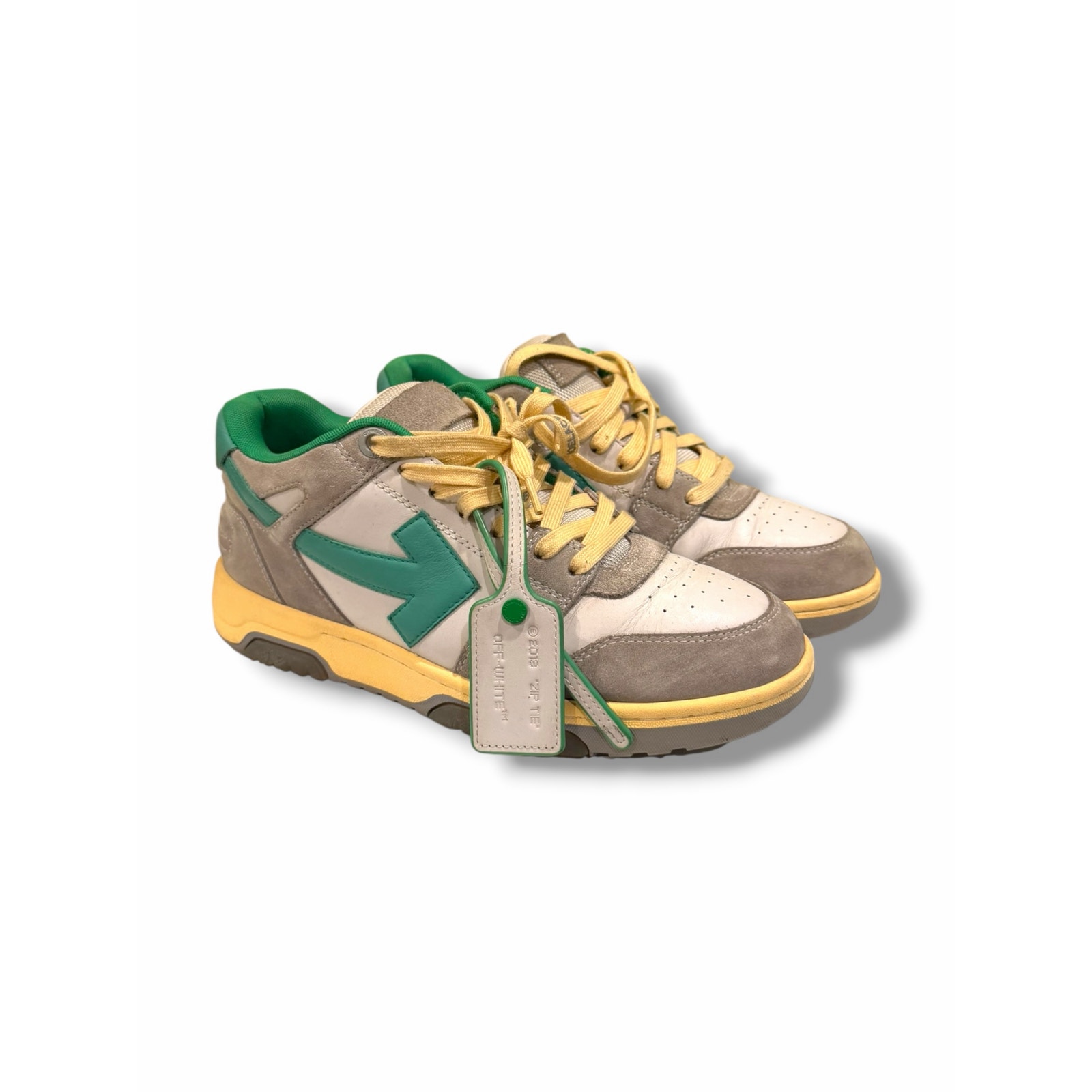 Off-White Out-Of-Office “Light Grey Green” Sneakers | Size 43eu(10us)